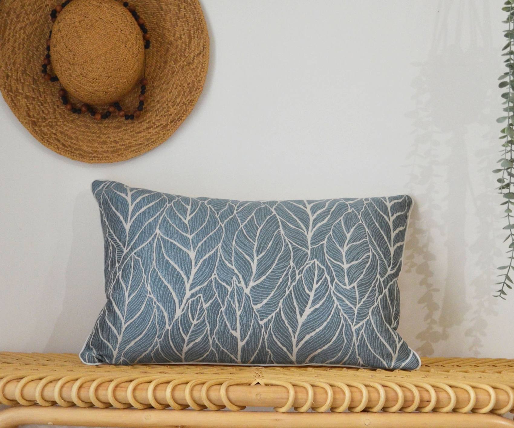 Lot De 2 Housses De Coussin 40x60 Cm En Velours - Motif Double Face, Fermeture Éclair Cachée - Décoration Maison