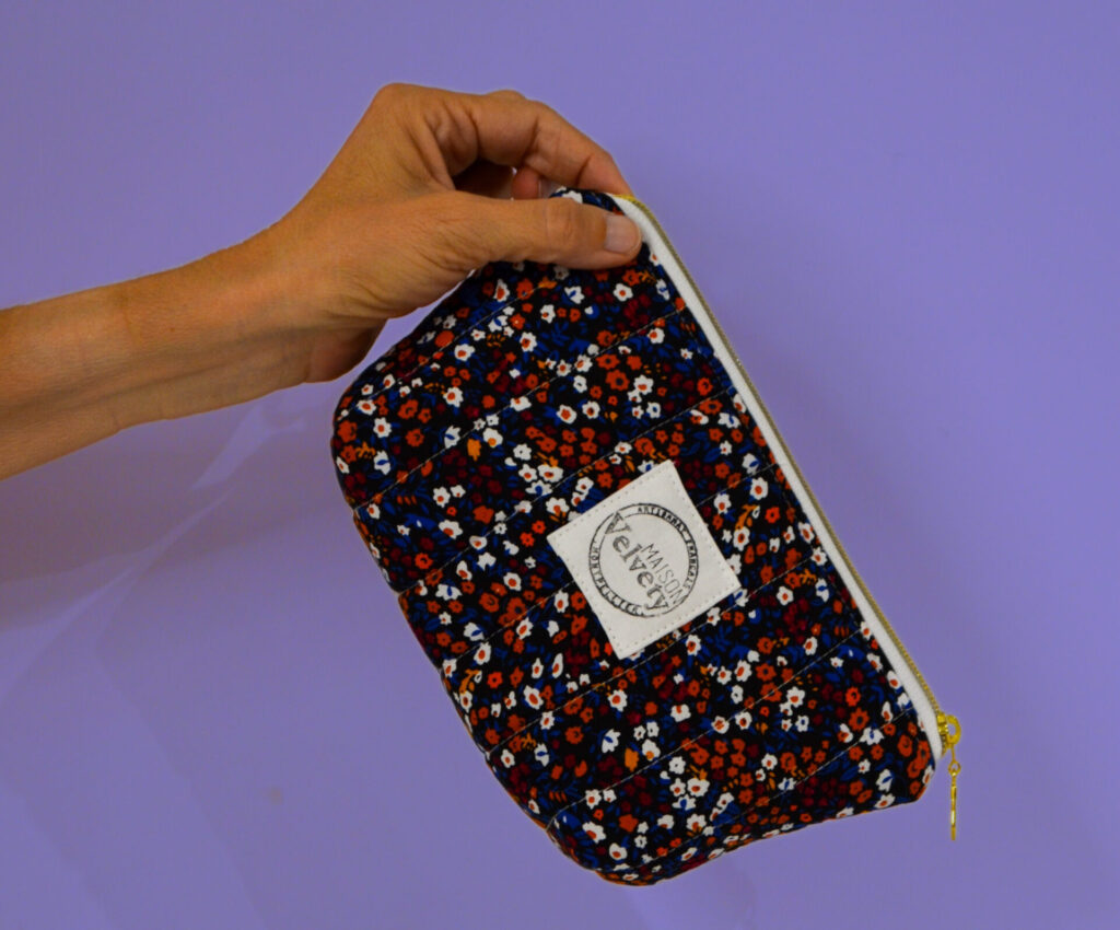 Pochette 24x14cm - FAIT MAIN en FRANCE - coton molletonné