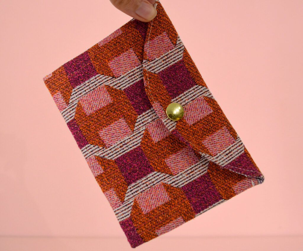 Etui plat 16x11cm - FAIT MAIN en FRANCE - Jacquard d'ameublement