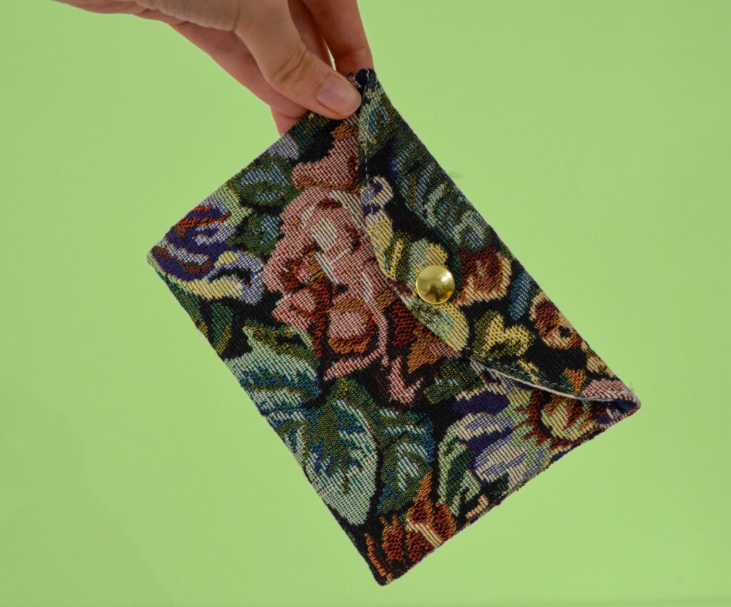 Etui plat 16x11cm - FAIT MAIN en FRANCE - Jacquard d'ameublement