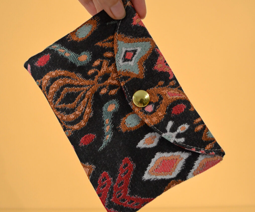 Etui plat 16x11cm - FAIT MAIN en FRANCE - Jacquard d'ameublement