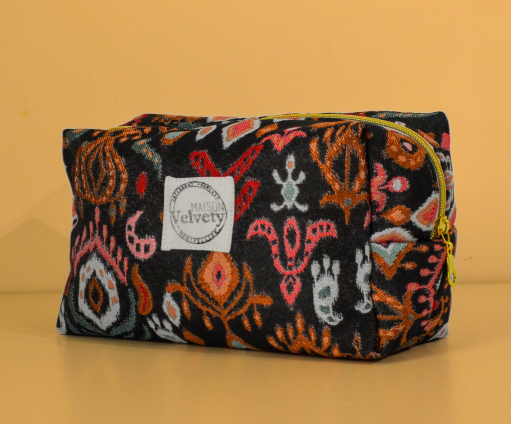 Grande Trousse 25x11x14cm - FAIT MAIN en FRANCE - Jacquard d'ameublement