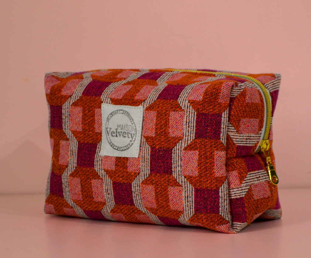 Grande Trousse 25x11x14cm - FAIT MAIN en FRANCE - Jacquard d'ameublement